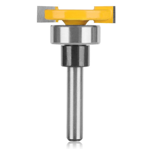 Wolfride Trimmer Bit, 0.25 inch (6.35 mm) Router Bit, T-Bit, Milling Cutter, Groove Digging, Groove Bit, Suitable for CNC/Milling Machines, Electric Tools, DIY Woodworking