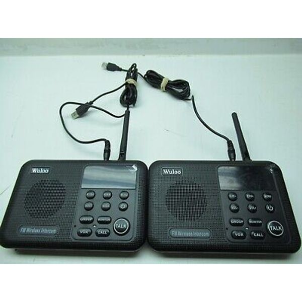 Lot of 2 Wuloo WL-888 Wireless Intercoms System