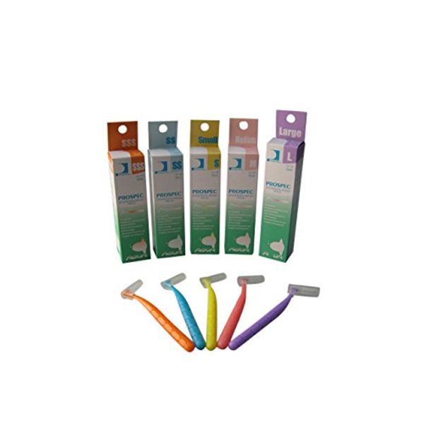 Prospec Prospec Interdental Brush Angle Aqua 4 Pieces per Pack SSS (Ultra Fine)