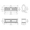 Mayne Fairfield 3ft Window Box - Black - Durable Self Watering Resin Planter with Wall Mount Brackets (5822-B)