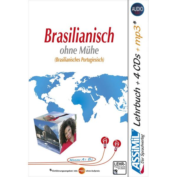 Assimil Brasilianisch ohne Mühe - Audio-Plus-Sprachkurs - Niveau A1-B2: Selbstlernkurs in deutscher Sprache, Lehrbuch + 4 Audio-CDs + 1 MP3-CD: ... mit 210 Min. Tonaufnahmen (Senza sforzo)