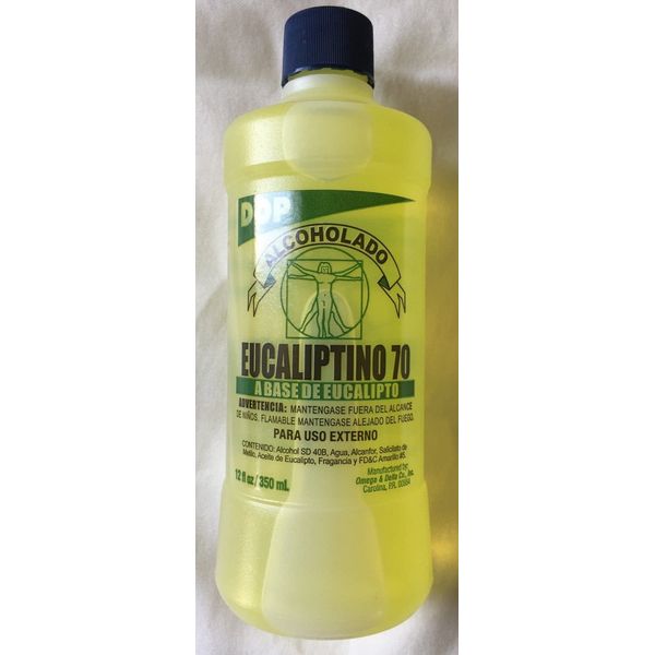 Alcoholado Eucaliptino 70 With Eucaliptus Oil 12oz Con Aceite Eucalipto External