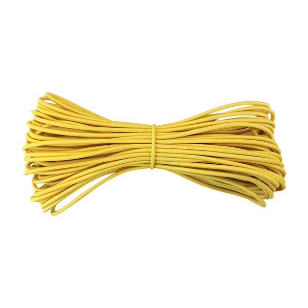 Round Elastic Cord - 2 mm Diameter - Yellow - 10 metres
