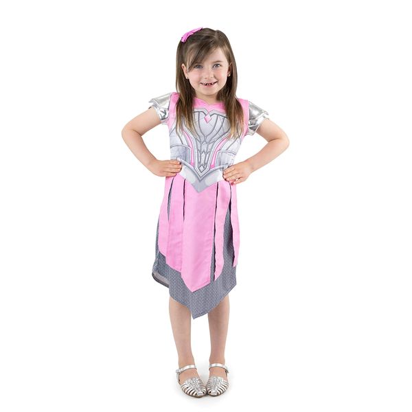 Little Adventures Warrior Princess Dress Up Costume (Small Age 1-3) - Machine Washable Child Pretend Play and Party Dress with No Glitter