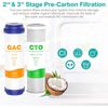 Reverse Osmosis Filter Set Replacement Cartridges 5 pcs with 75 GPD RO Membrane