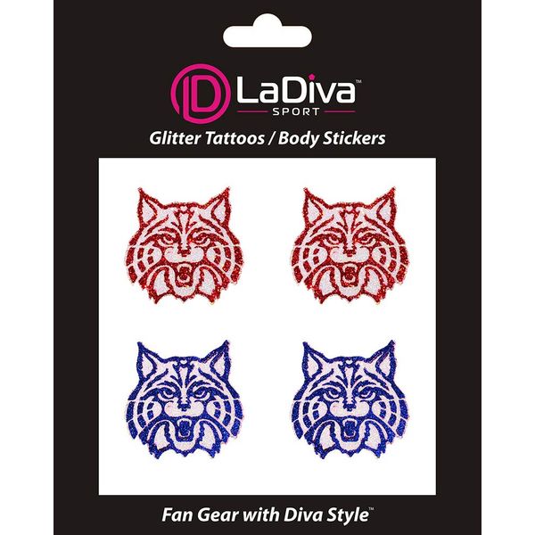Arizona Wildcats Glitter Tattoo 4-pack