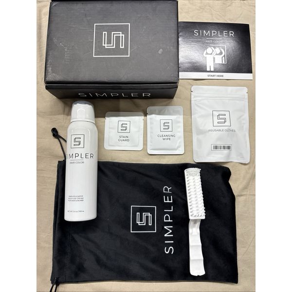 New SIMPLER Hair Color Kit Dark Brown for Men full gray coverage DB
