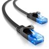 deleyCON CAT 6 Flat Cable Patch Cable U/UTP Black