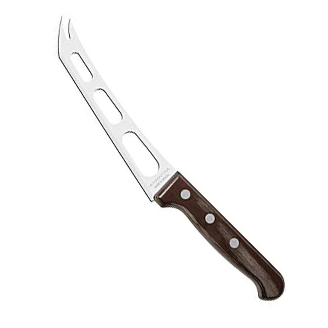 Tramontina 21177/196 TRAMONTINA Wooden Handle Cheese Knife, Polywood, 10.2 inches (26 cm), Dark Brown, Dishwasher Safe, Durable, Natural Wood, Made in Brazil