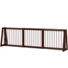 Freestanding Pet Gate with Retractable Length, 28"-75", Brown