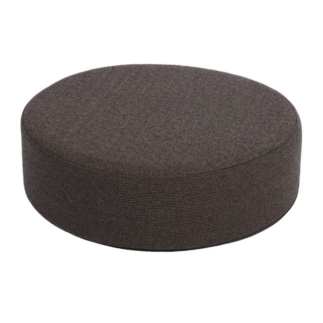 Baibu Home Cushion Memory Foam + High Resilience Urethane Floor Cushion, Round Round Floor, Brown, 2 Layer Construction, Thick, 16.9 x 16.9 x 4.7 inches (43 x 43 x 12 cm)