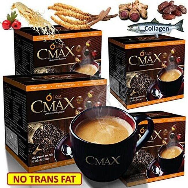 10 x C Max Instant Coffee Rich Aroma Ginseng Cordyceps Herbal Maintain Healthy