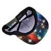 ZLYC New Starry Galaxy Sky Neon Pattern Flatbill Snapback Adjust Baseball Hat(Black)