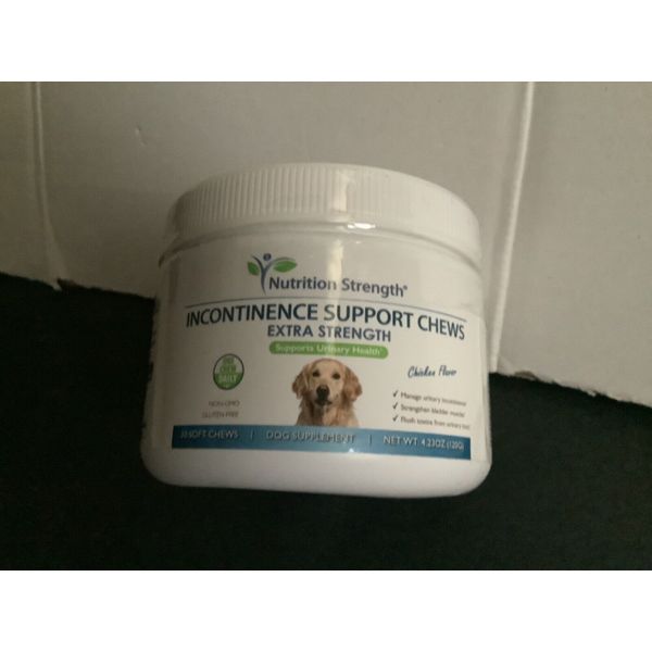 Nutrition Strength Dog Incontinence Support 30 Chews Urinary Strength Exp 05/26