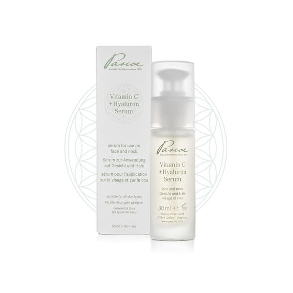 Pascoe Vitamin C + Hyaluron Serum: Naturkosmetik mit dem Anti-Aging-Klassiker Vitamin C und dem Feuchtigkeitsbooster Hyaluron – für alle Hauttypen – Made in Germany - 30 ml