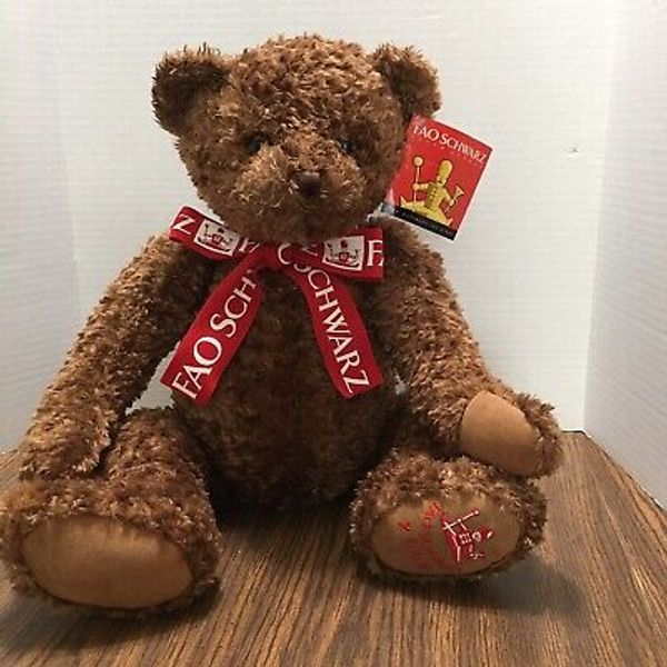 FAO Schwarz Fifth Avenue Teddy Bear 2003 Large 24” Fully Jointed with Tag