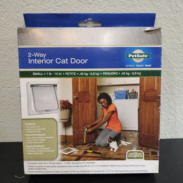 New Pet Safe 2-Way Interior Cat Door Small Pet