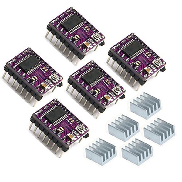 DollaTek 5Pcs 3D Printer Stepstick DRV8825 Stepper Motor Driver Reprap 4 Layer PCB