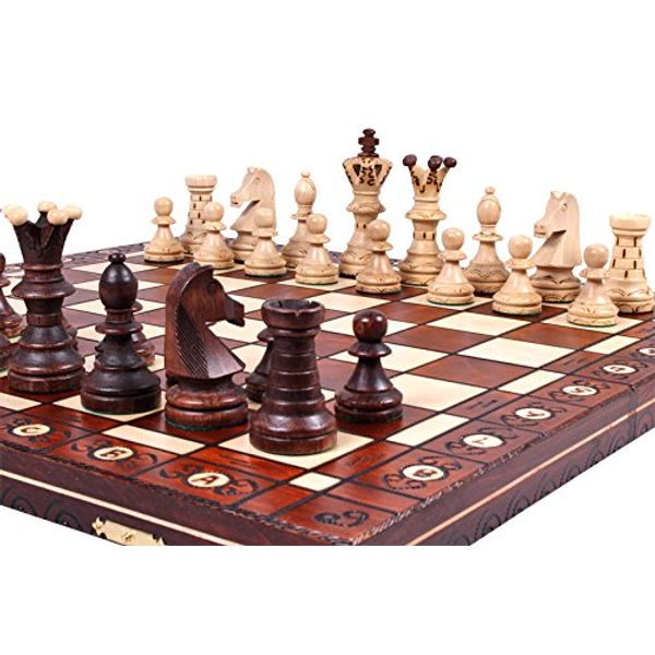 The Jarilo, Unique Wooden Chess Set, Pieces, Chess Board and Chess Piece Storage