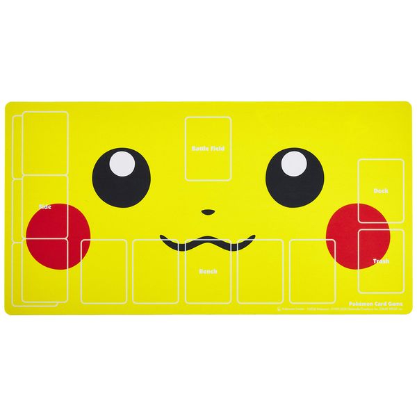 Pokemon Center Original Pokemon Card Game Rubber Play Mat Pikachu Face