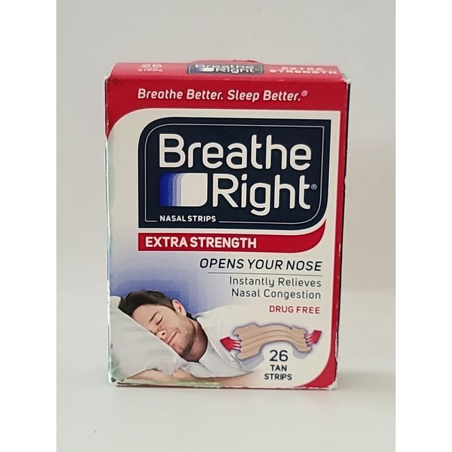 Breathe Right Nasal Strips Extra Strength  • TAN • NASAL STRIPS , 26 STRIPS