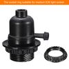 PATIKIL 3 Pcs E26 Light Socket Ring Lampshade Holder Adapter Ring for Light Fixtures Black