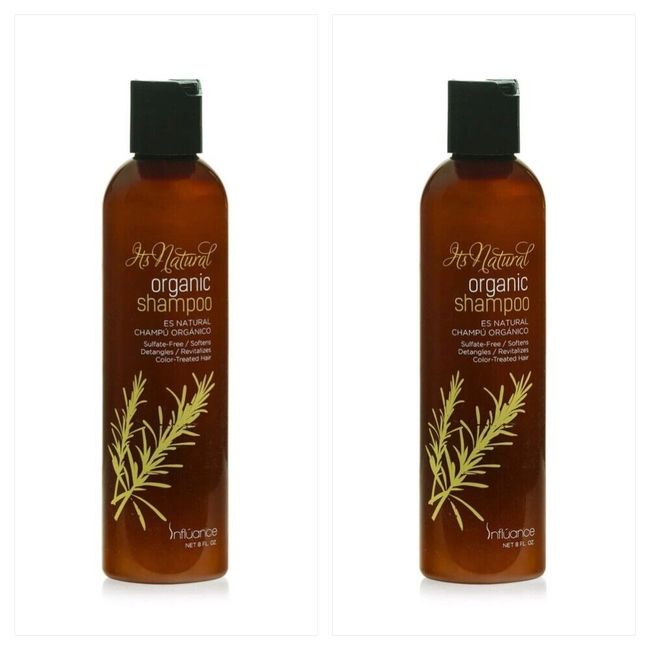 Influance Organic Shampoo 8 oz Sulfate Free Natural Ingredients 2 PACK