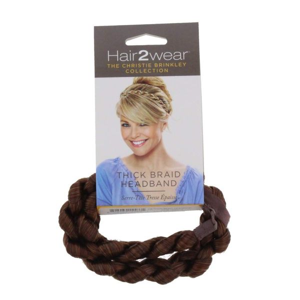 HAIR2WEAR Thick Braid Headband Medium Red - Red Highlights Ht30205S+
