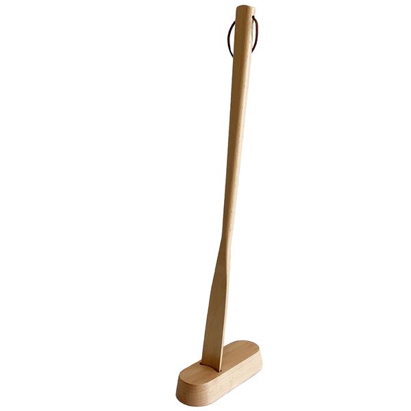 Noah État de pleine satisfaction Long Shoe Horn with Stand, Freestanding, Scandinavian, Simple, 23.6 inches (60 cm), natural wood