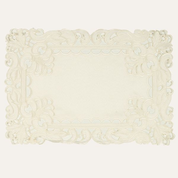 Beige Table Doilies - Damarcus Collection - Table Cover