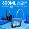 Water Flosser and Toothbrush Combo in One, 600ml Oral Irrigator and Electric Toothbrush with 7 Jet Tips, 2 Brush Heads Whitening Toothbrushes, Dental Water Flosser for Braces, White