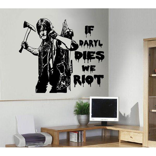 The Walking Dead/Norman Reedus Daryl Dixon Zombies Wall Art Sticker/Decal