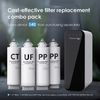Waterdrop Undersink Replacement Water Filter Compo Pack, 2PP+CT+UF