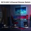 LED three way dimmer RGB light strip dimming knob dimming controller DC12-24V