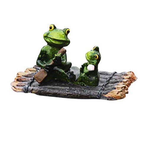 JIANWEI Water Floating Frog Ornament, Resin Frog Figurine Pond Decor, Animal Gardening Gifts, Lovely Frog Statues Garden Decoration Sculpture for Outdoor Pond Poolside