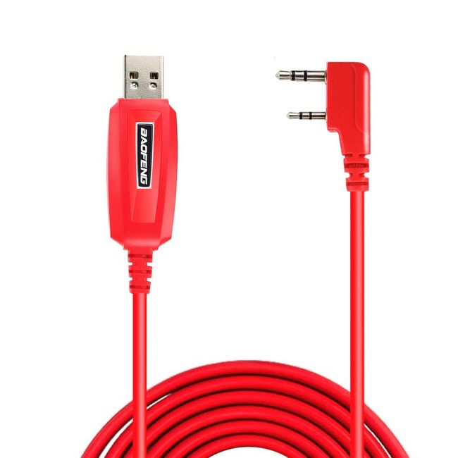 Baofeng Programming Cable for BAOFENG UV-5R/5RA/5R Plus/5RE, UV3R Plus, BF-888S, 5R EX, 5RX3, GA-2S, UV-82 (39 inch Mirkit Red, Version 2022, This one Works!)