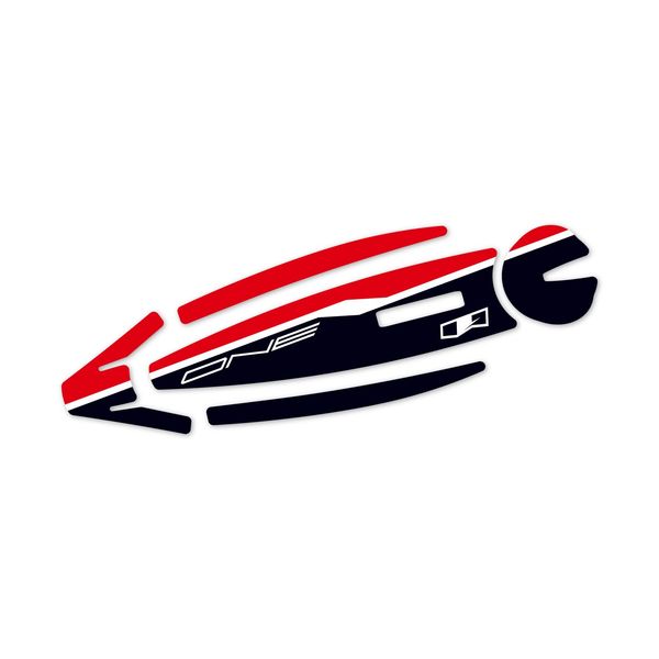 Uragami Works B+COM ONE Decal Made in Japan Faceplate Shift (Glossy, Red)