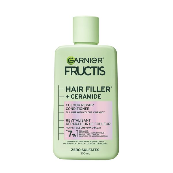 Garnier Fructis Hair Filler Color Repair Conditioner with Ceramide, Smoothing & Sulfate Free Conditioner for Colored, Bleached Hair, 10.1 Fl Oz, 1 Count