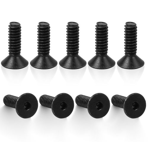 Uxney #4-40x1/4" Flat Head Socket Cap Screws，10.9 Grade Socket Head Screws，Black Medium Carbon Steel，20Pcs