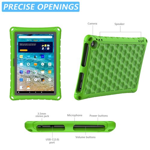 DJ&RPPQ EVA Material is Suitable for 2023 10inTablet Kids Case, Incompatible with Light Weight Shock Proof Kids Friendly CaseGreen