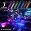 Motorcycle RGB LED Lights Wireless Remote Multi Color Neon Glow Light Strips Kit