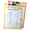 Clipco Dry Erase Pocket Sleeves Assorted Colors (6-Pack)
