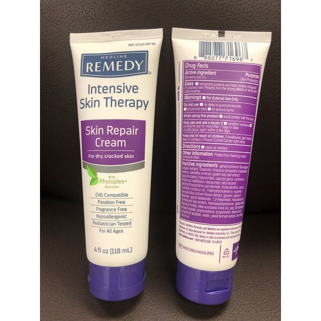 Medline Remedy Intensive Skin Therapy Skin Repair Cream Unscented (Pack of 2)