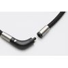 Phiten RAKUWA Magnetic Titanium V - Shaped Necklace, black
