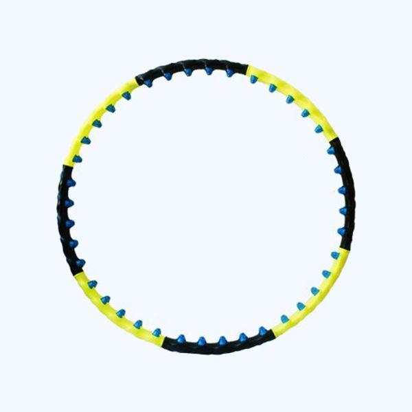 Sunny yoga weight acupressure hula hoop, black yellow acupressure projection