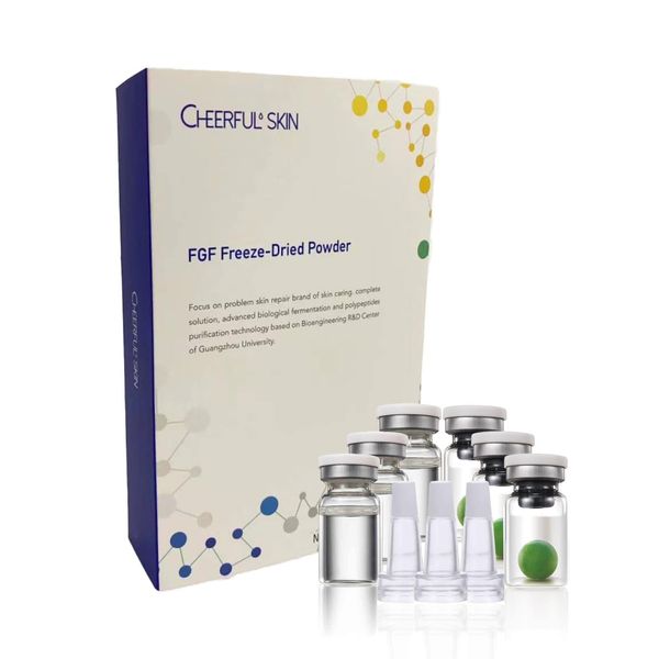 Anti-Wrinkles FGF Freeze-Dried Powder Set - Advanced Polypeptide Serum for Skin Firming, 100mg+5ml/pair, 3 pairs