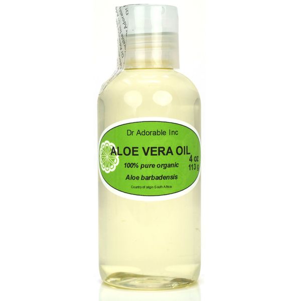 4 Oz Premium 100% Pure Organic Cold Pressed Aloe Vera Oil Moisturizer