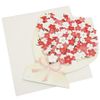 Bouquet Shaped Colored Paper [Die Cut Plum] with Envelope Bifold Message Board, Large