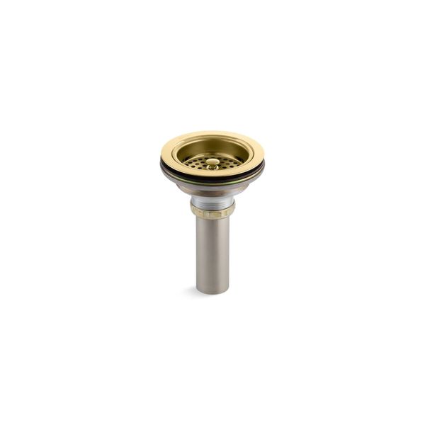 Duostrainer 8801-PB Sink Drain and Strainer with Tailpiece, Polished Brass