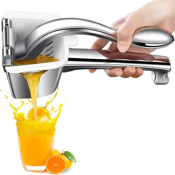 Real Stainless Steel Lemon Squeezer Citrus Juicer Hand Press Heavy Duty Manua...